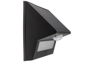 LED Solar Wandleuchte SWL-AS400 IP44 warmweiß 3000K PIR Sensor