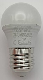 LED Tropfenlampe E27  promo warmweiß 120° 230V 5W 495lm 3000k