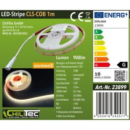 LED-Stripe CLS-COB V2 1m warmweiß 12V 10W  908 Lumen