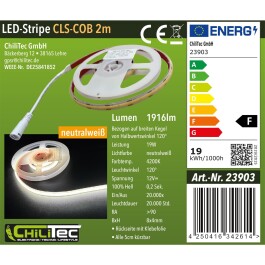 LED-Stripe CLS-COB V2 2m neutralweiß 12V 19W  1916 Lumen