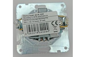 DELPHI Schutzkontakt-Steckdose IP40 250V~/ 16A mit Deckel UP weiß