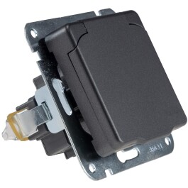 MILOS Schutzkontakt-Steckdose IP40 250V~/ 16A mit Deckel...