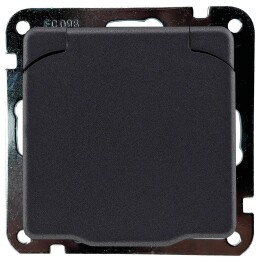 MILOS Schutzkontakt-Steckdose IP40 250V~/ 16A mit Deckel UP anthrazit