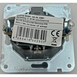 MILOS Schutzkontakt-Steckdose IP40 250V~/ 16A mit Deckel UP anthrazit