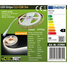 LED-Stripe CLS-COB V2 5m neutralweiß 12V 48W  4791 Lumen