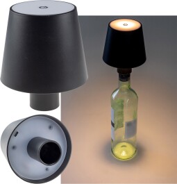 LED Akku Flaschenleuchte warmweiß USB-C ØxH...