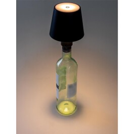 LED Akku Flaschenleuchte warmweiß USB-C ØxH 10x12cm