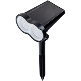 Gartenstrahler Solar mit Erdspieß 80lm Dämmerungssensor IP65