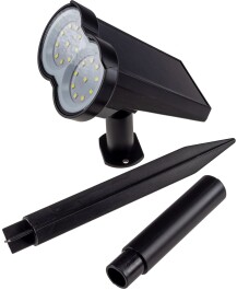 Gartenstrahler Solar mit Erdspieß 80lm Dämmerungssensor IP65