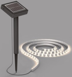 LED Solar LED-Stripe 3m warmweiß 3000K IP44 Dämmerungssensor