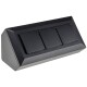 3-fach Steckdosenblock schwarz 250V~/ 16A Aufbaumontage mit Klappen