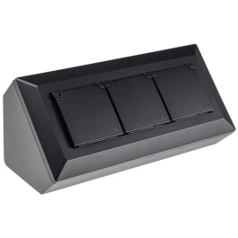 2-fach Steckdosenblock USB-A+C schwarz 250V~/ 16A USB...