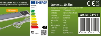LED Unterbauleuchte Comprido 600 CCT 230V 60cm IR-Sensor 3000k - 6500k