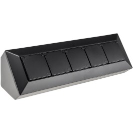 4-fach Steckdosenblock USB-A+C schwarz 250V~/ 16A USB...