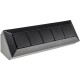 4-fach Steckdosenblock USB-A+C schwarz 250V~/ 16A USB 3,1A PD mit Klappen