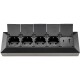 4-fach Steckdosenblock USB-A+C schwarz 250V~/ 16A USB 3,1A PD mit Klappen