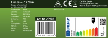 LED Unterbauleuchte Arusha schwarz USB A+C PD 60cm Licht neutralweiß