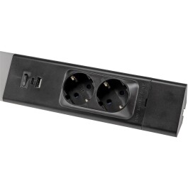 LED Unterbauleuchte Arusha schwarz USB A+C PD 60cm Licht warmweiß