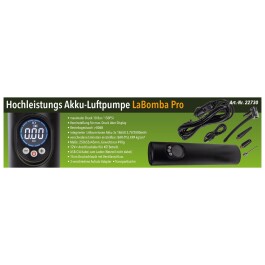 Hochleistungs Luftpumpe LaBomba Pro LiIon Akku Display