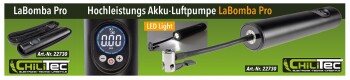 Hochleistungs Luftpumpe LaBomba Pro LiIon Akku Display
