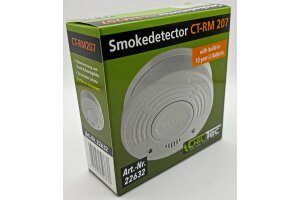 Rauchmelder CT-RM 207 DIN EN14604 integrierte 10 Jahres Lithium-Batterie