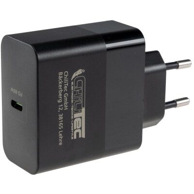 Stecker-Netzteil mit USB-C CTN-PD65 In 100-240V~ Out 5,0V/9,0V/12,0V= 65W