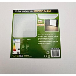 LED Deckenleuchte Santano 24 Qw 23x23cm 24W 2088lm 2900K warmweiß
