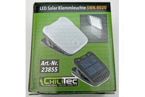 LED Solar Klemmleuchte SWK 8020 PIR Bewegungsmelder 25 LEDs IP44