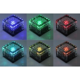 Solar Dekosteine IP65 4er Set mit Dämmerungssensor RGB
