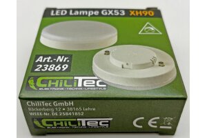LED Leuchtmittel GX53 XH 90 warmweiß 9W 805lm Ø75x25mm 120° 3000k
