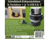 Schreibtisch-Einbausteckdose 3x +USB A+C versenkbar Edelstahl-Ausführung rund