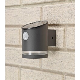 LED Solar Wandleuchte SWL 119-A PIR Bewegungsmelder IP44 anthrazit