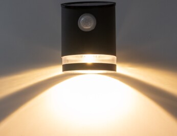 LED Solar Wandleuchte SWL 119-A PIR Bewegungsmelder IP44 anthrazit
