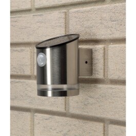 LED Solar Wandleuchte SWL 119-ES PIR Bewegungsmelder IP44 Edelstahl