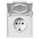 Schutzkontakt-Steckdose McPower Shallow 250V/16A UP IP44 Steckanschluss