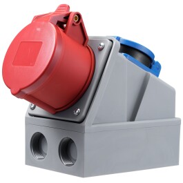 CEE-Kombi-Wanddose McPower 1x Schutzkontakt 1x CEE 16A IP44
