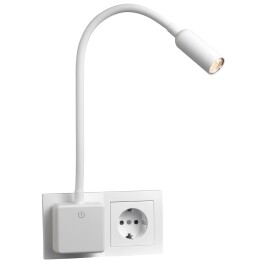 LED-Steckdosenleuchte EINLICHT Punkt 4W 260lm step-dimmbar warmweiß weiß