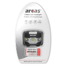 LED-Kopflampe ARCAS 5W 4+3 Funktionen 160lm inkl. Batterien
