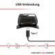 LED-Kopflampe ARCAS mit Sensor wiederaufladbar 9W