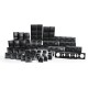 Schalter und Steckdosen Set McPower Flair Megaset Profi matt schwarz,100-tlg.