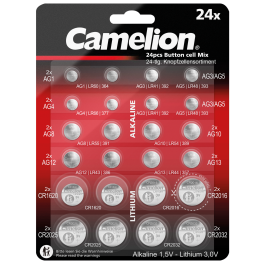 Knopfzellen-Sortiment Camelion Zink-Mangan-Dioxid +...