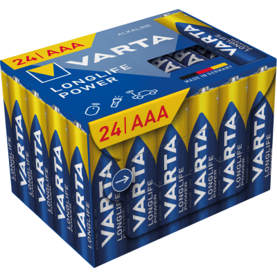 Micro-Batterie VARTA Longlife Power Alkaline Typ AAA/LR03 1,5V 24er-Pack