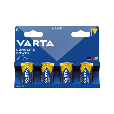 Baby-Batterie VARTA Longlife Power Typ C Alkaline LR14 1,5V 4er-Pack
