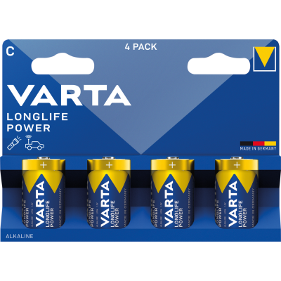 Baby-Batterie VARTA Longlife Power Typ C Alkaline LR14 1,5V 4er-Pack