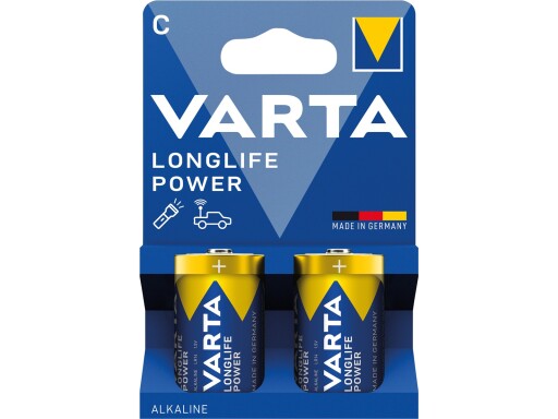 Baby-Batterie VARTA Longlife Power 1,5 V Alkaline Typ C LR14 2er-Blister