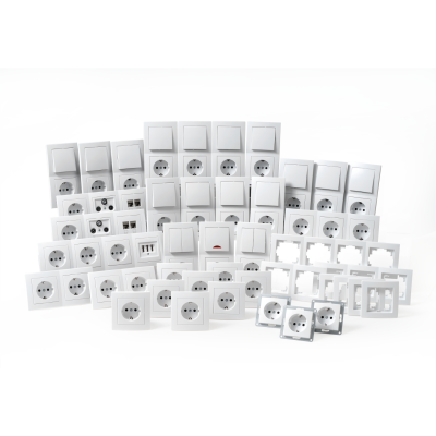 Schalter und Steckdosen-Set McPower Flair Komplett 100-teilig weiß