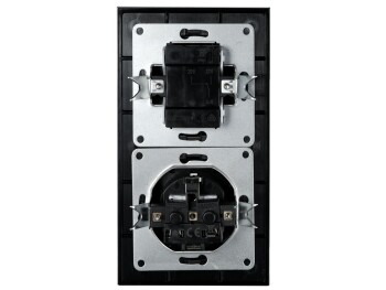 Schalter und Steckdosen Set McPower Flair Tür 2-fach matt schwarz 3-teilig