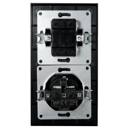 Schalter und Steckdosen Set McPower Flair Tür 2-fach matt schwarz 3-teilig