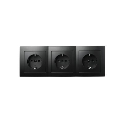 Steckdosen Set McPower Flair Beginner 3S Profi matt schwarz