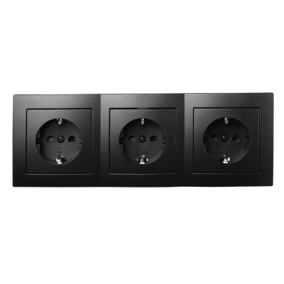 Steckdosen Set McPower Flair Beginner 3S Profi matt schwarz